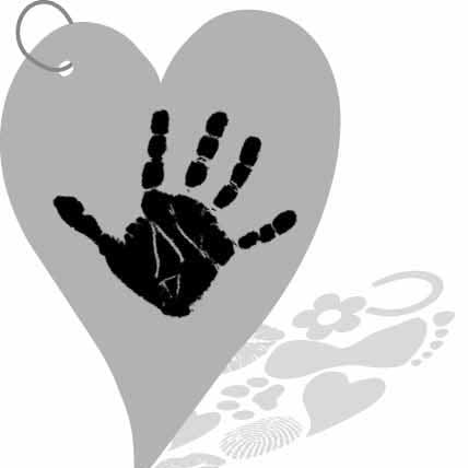 Hand Foot or Paw Print Padlock Heart Charm for Pandora