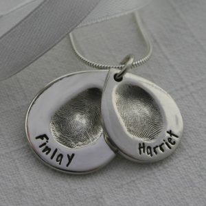 Double Fingerprint Necklace