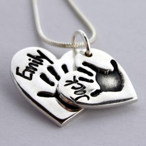 Double Hand or Footprint Necklace