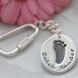 Hand or Footprint Key Ring