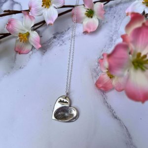 18" Inch link chain necklace with fingerprint charm