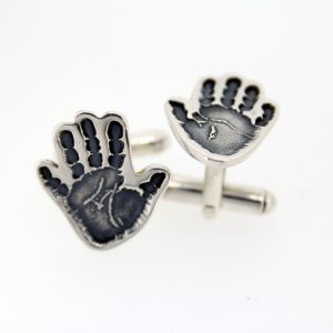 Shaped Hand or Foot Print Cufflinks