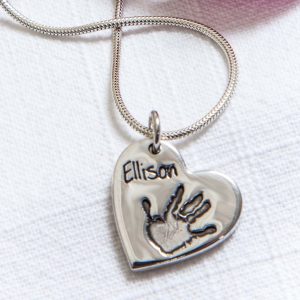 Single Hand or Footprint Necklace